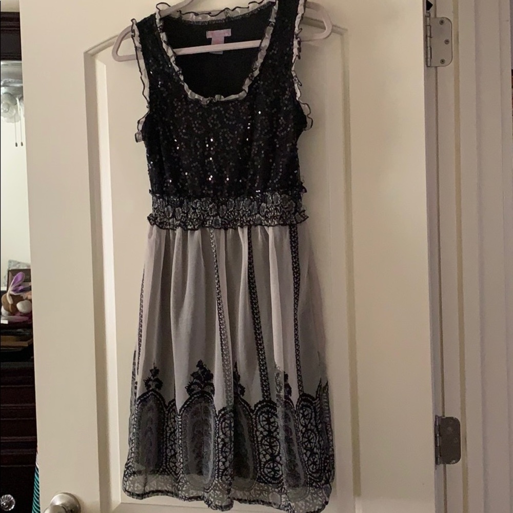 Ultra Pink sequined cocktail dress